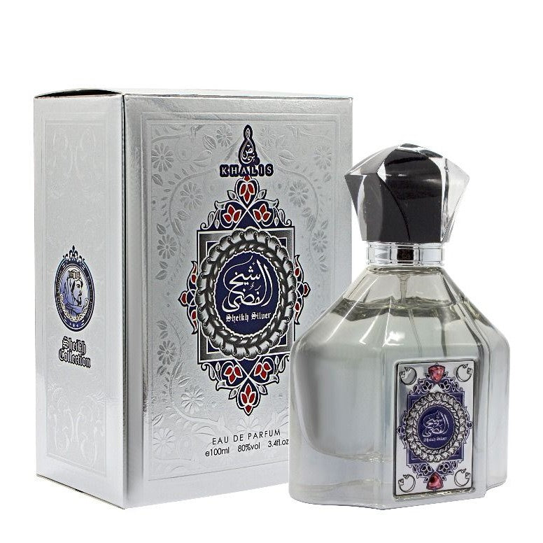 100 ml Eau de Perfume SHEIKH SILVER Sladká Orientální Vůně pro Muže